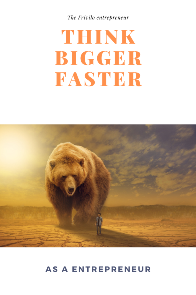 Think bigger faster as a entrepreneur - Frivilo